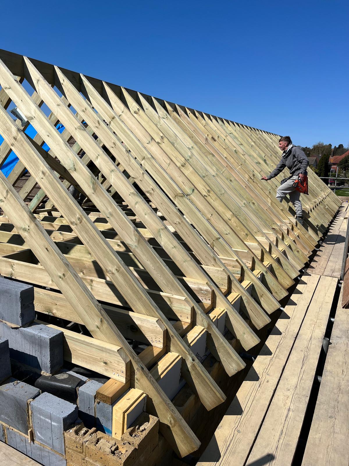 Roof work example